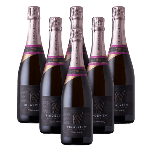 Ridgeview Rose de Noir Vintage case English sparkling wine