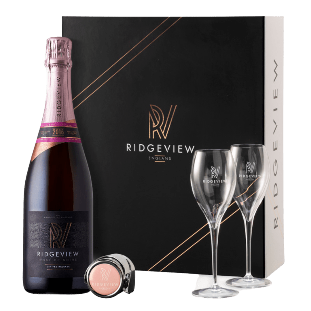 The Ridgeview Gift Set Rose de Noirs Vintage Ridgeview English Sparkling Wine